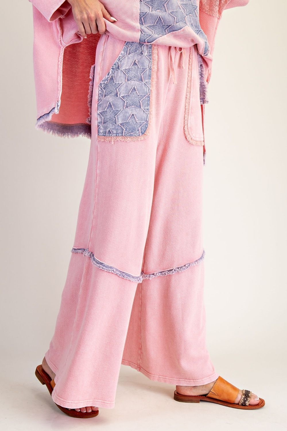 Easel Wild Sky Patch Terry Pants