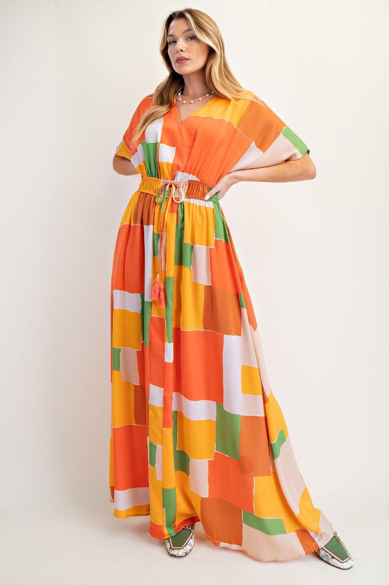 Easel Mirabel Geo Maxi Dress