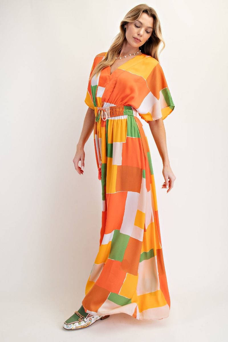 Easel Mirabel Geo Maxi Dress