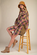 Easel Plaid Tunic Dress