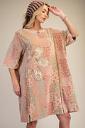 Easel Golden Hour Patchwork Dress