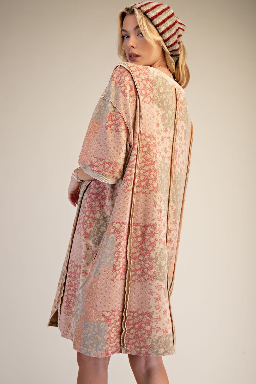 Easel Golden Hour Patchwork Dress