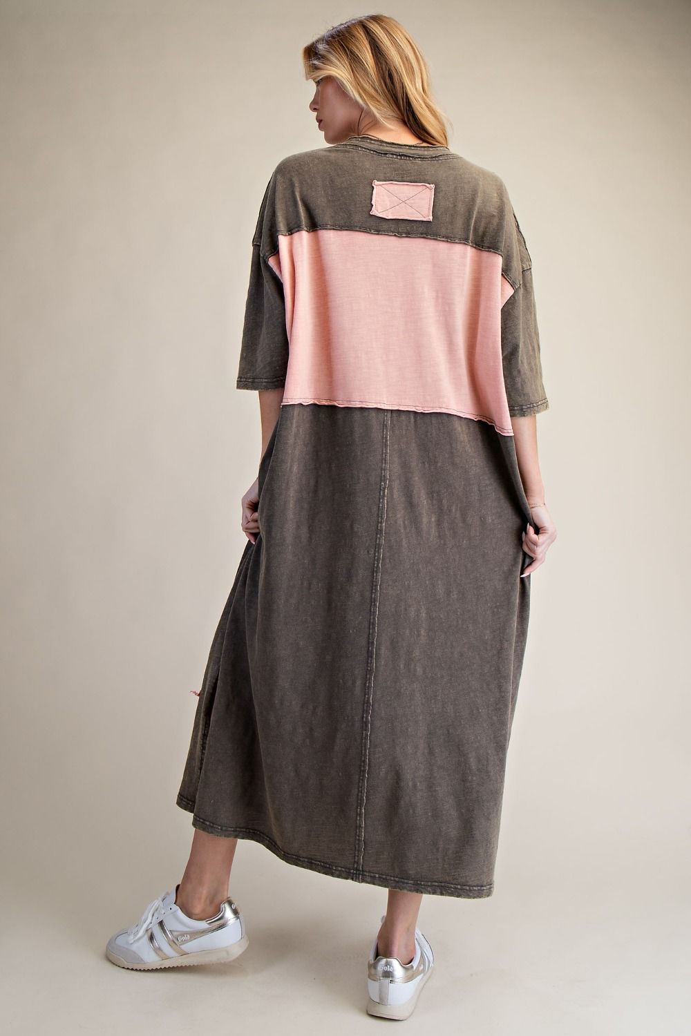 Easel Desert Star Midi Dress - Ash