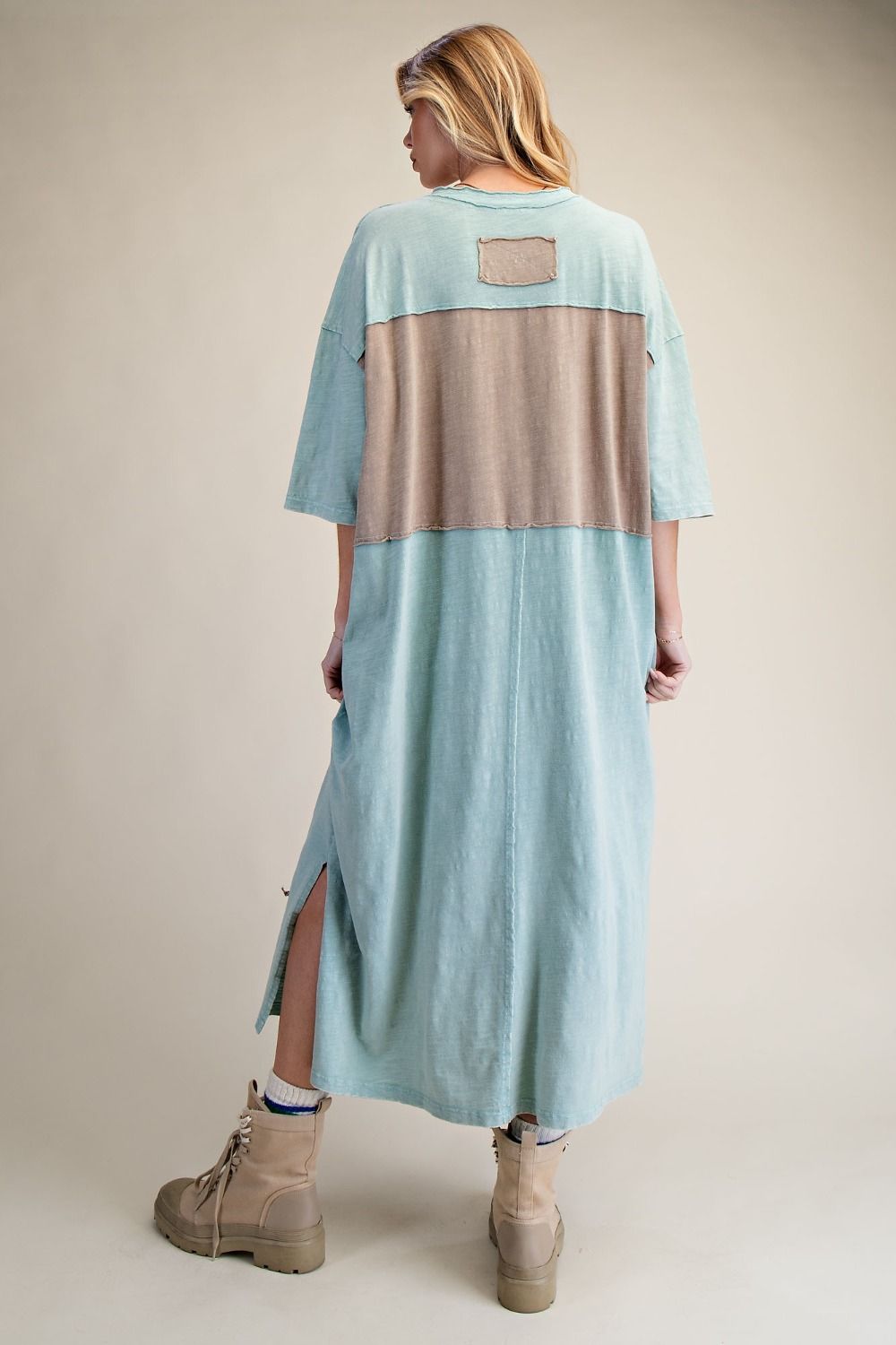 Easel Desert Star Midi Dress - Sage