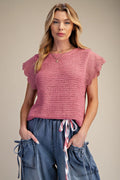 Easel Soft Wings Knit Top