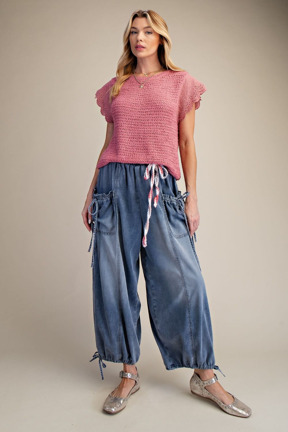 Easel Soft Wings Knit Top