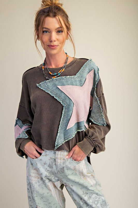 Easel Star Patchwork Top