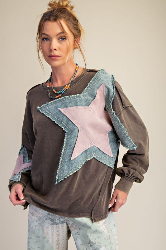Easel Star Patchwork Top