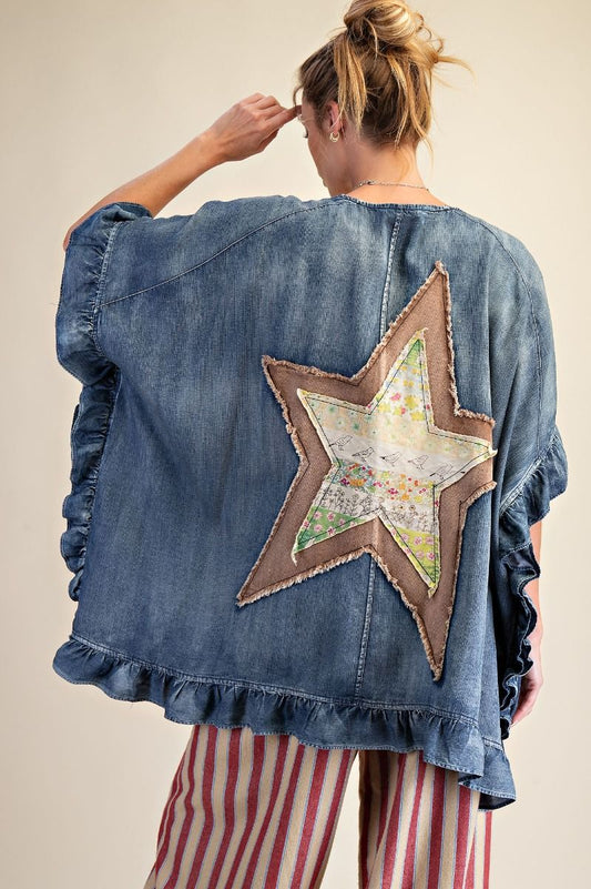 Easel Star Patchwork Kimono