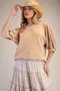 Easel The Ember Washed Knit Top