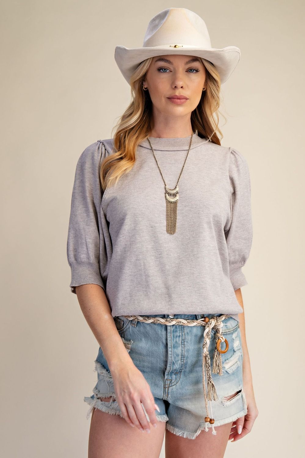 Easel Sweet Charm Knit Top