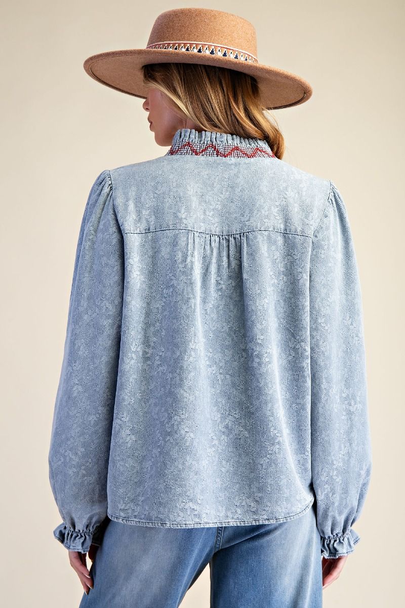 Easel Denim Blouse