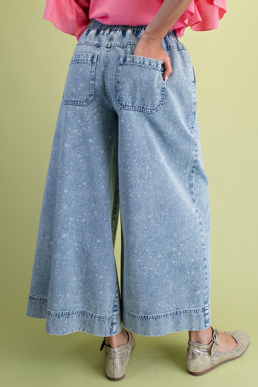 Easel Milky Way Cropped Jeans