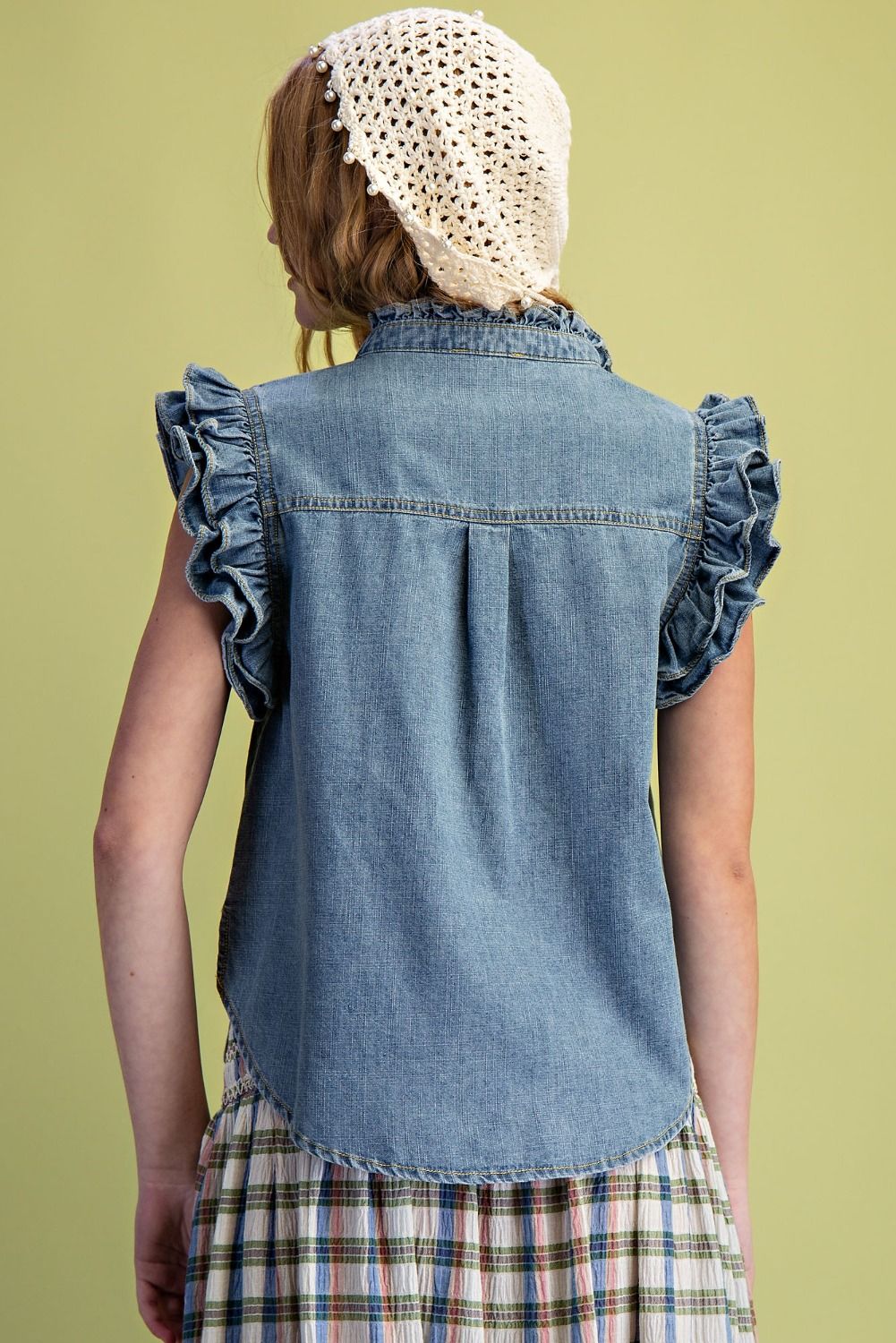 Easel The Vintage Wash Denim Button Down Shirt