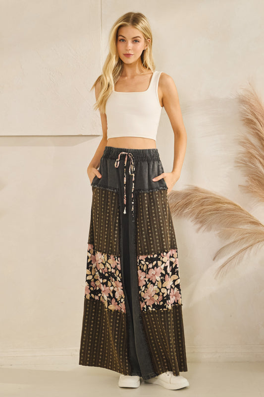 Floral Patchwork Pants
