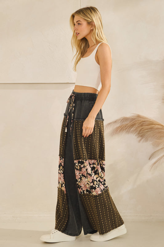 Floral Patchwork Pants