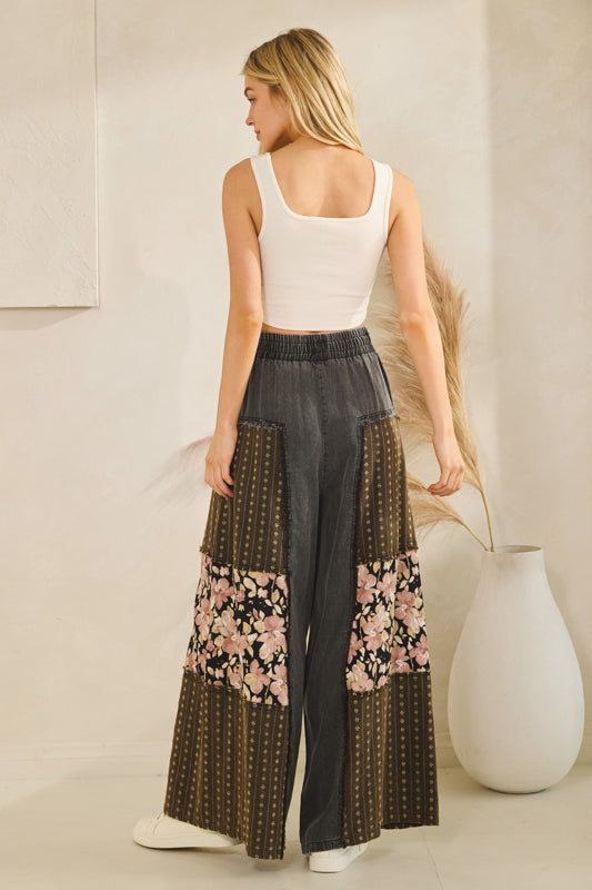 Floral Patchwork Pants