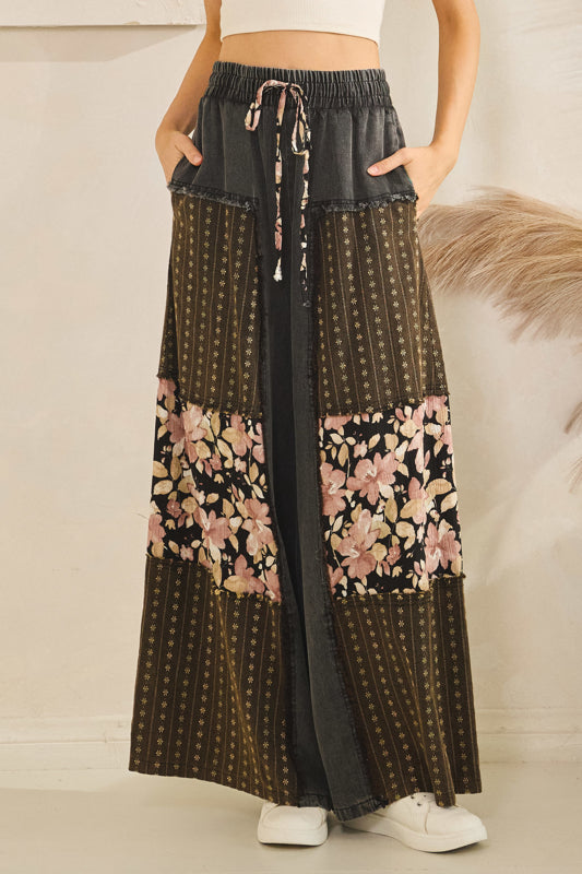 Floral Patchwork Pants