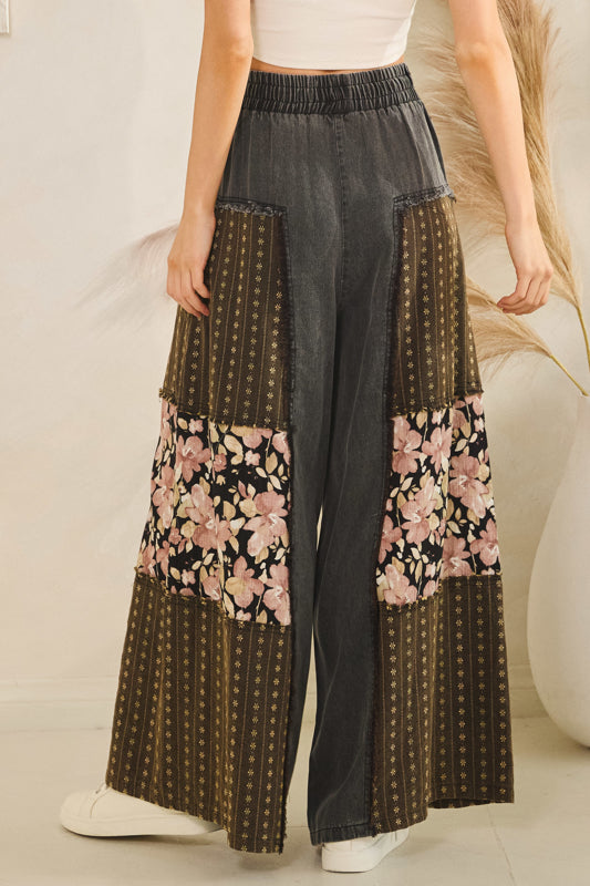 Floral Patchwork Pants