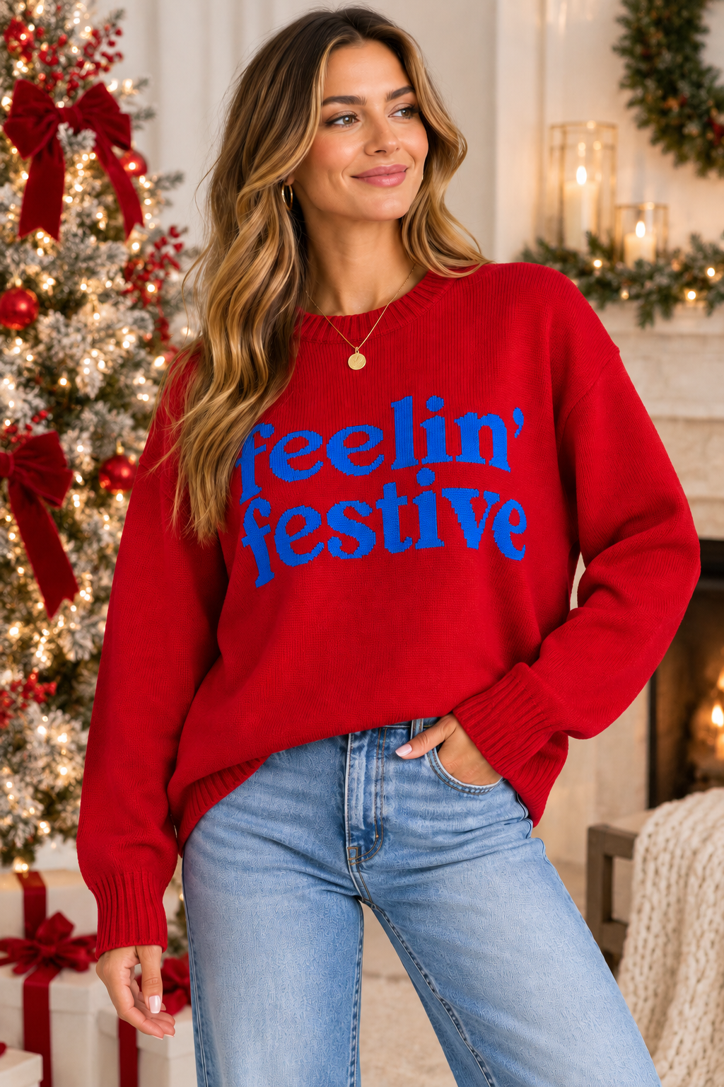 Feeling Festive Holiday Knit Sweater