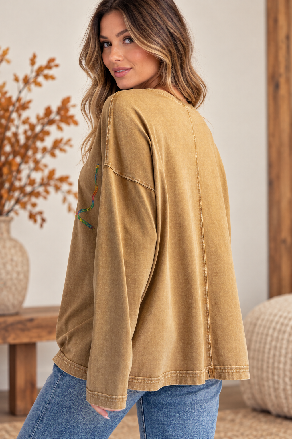 Easel Golden Hour Mineral Wash Top