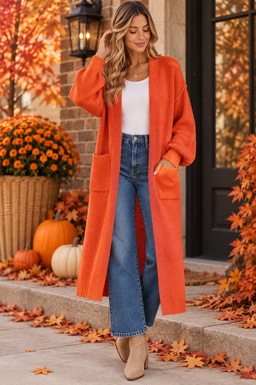 Harvest Glow Knit Duster