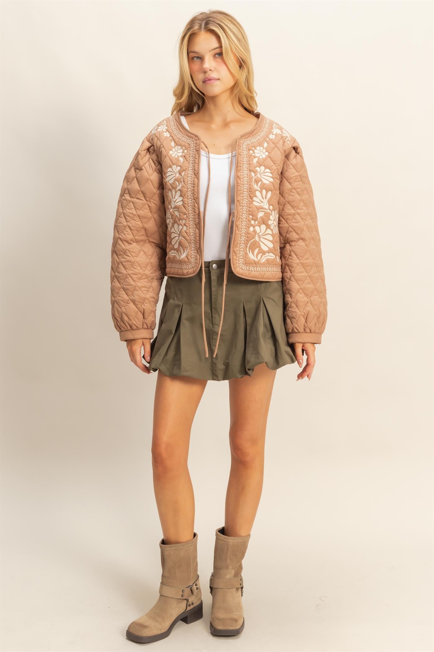 Quilted Floral Jacket