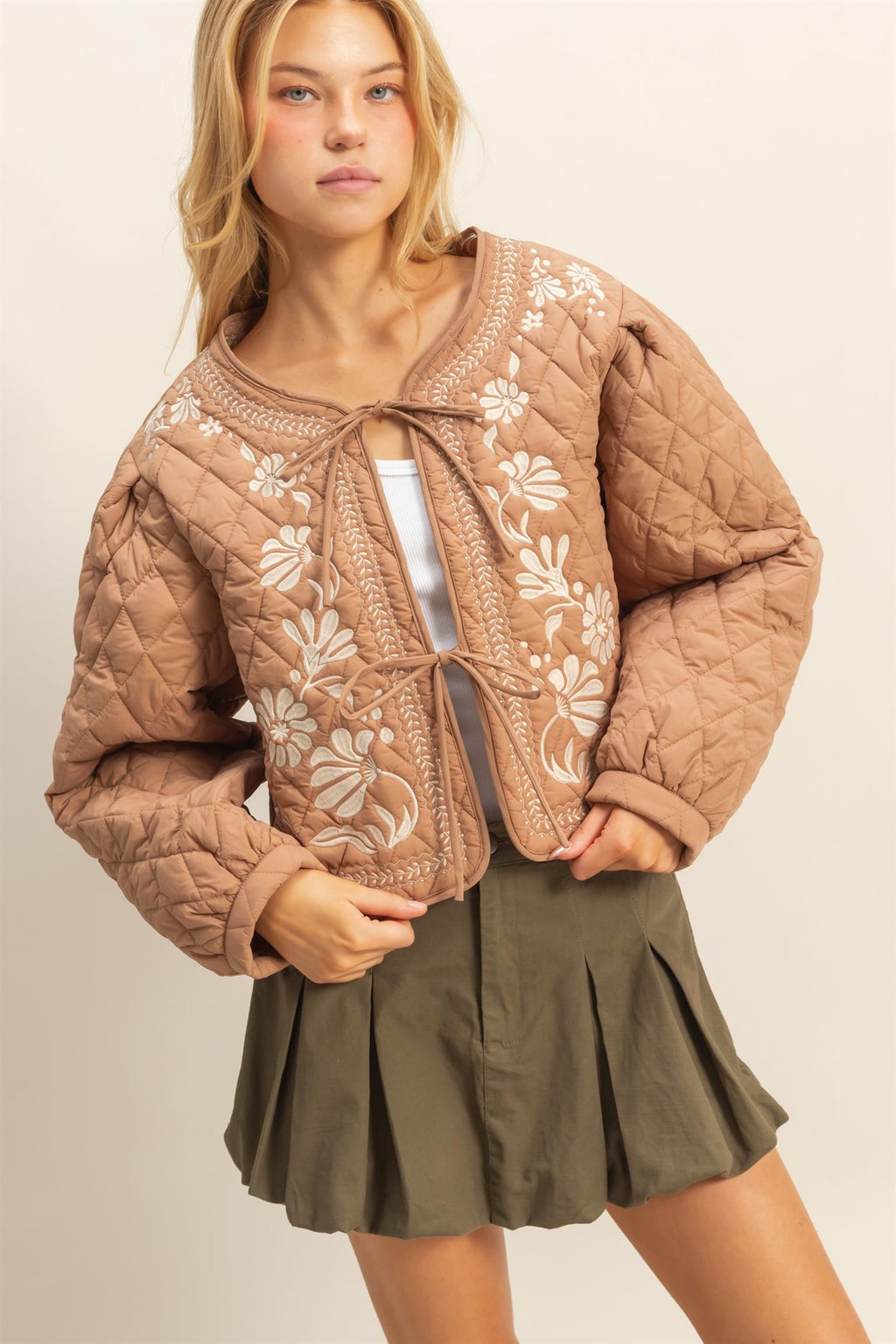 Quilted Floral Jacket
