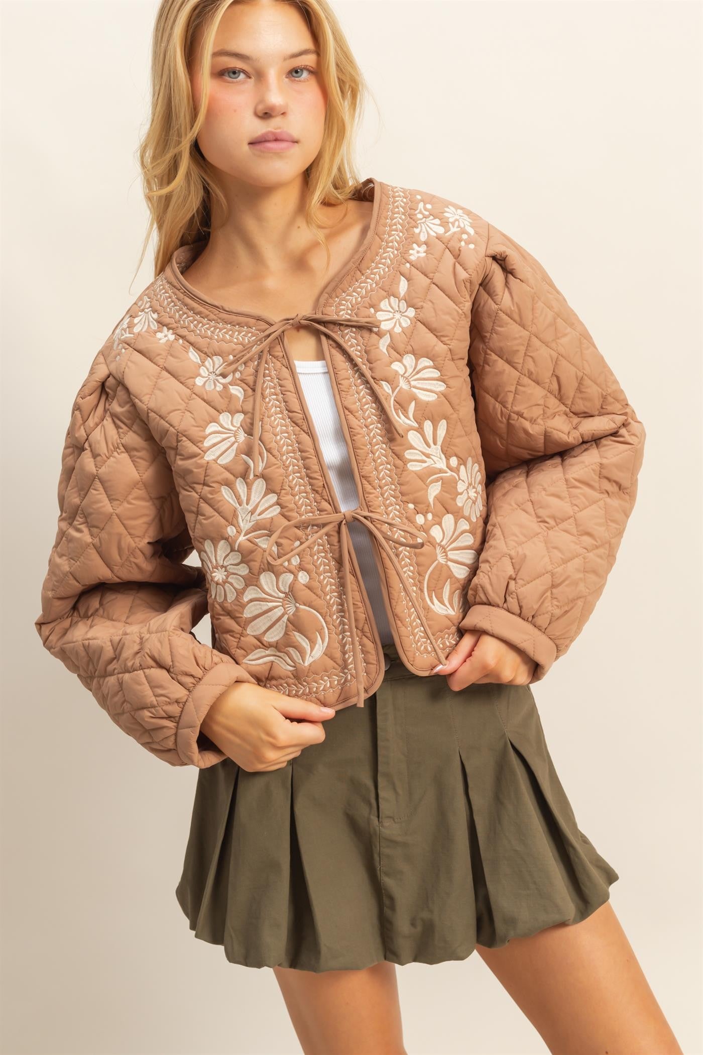 Quilted Floral Jacket
