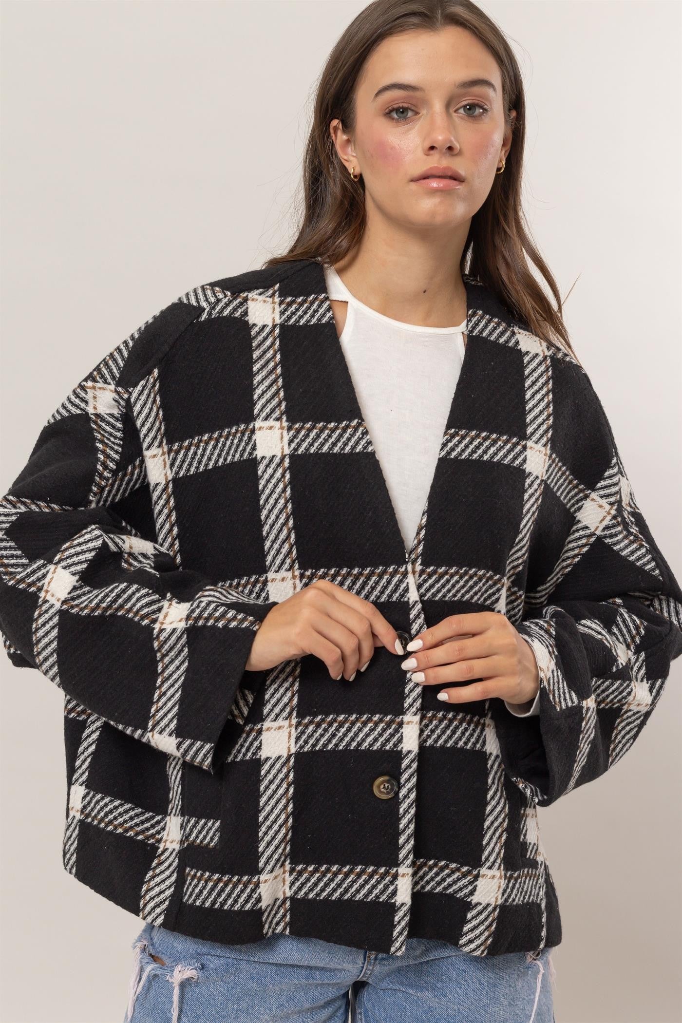 Plaid Oversize Jacket