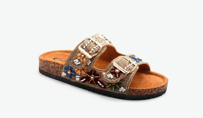 Sunset Desert Beaded Slides