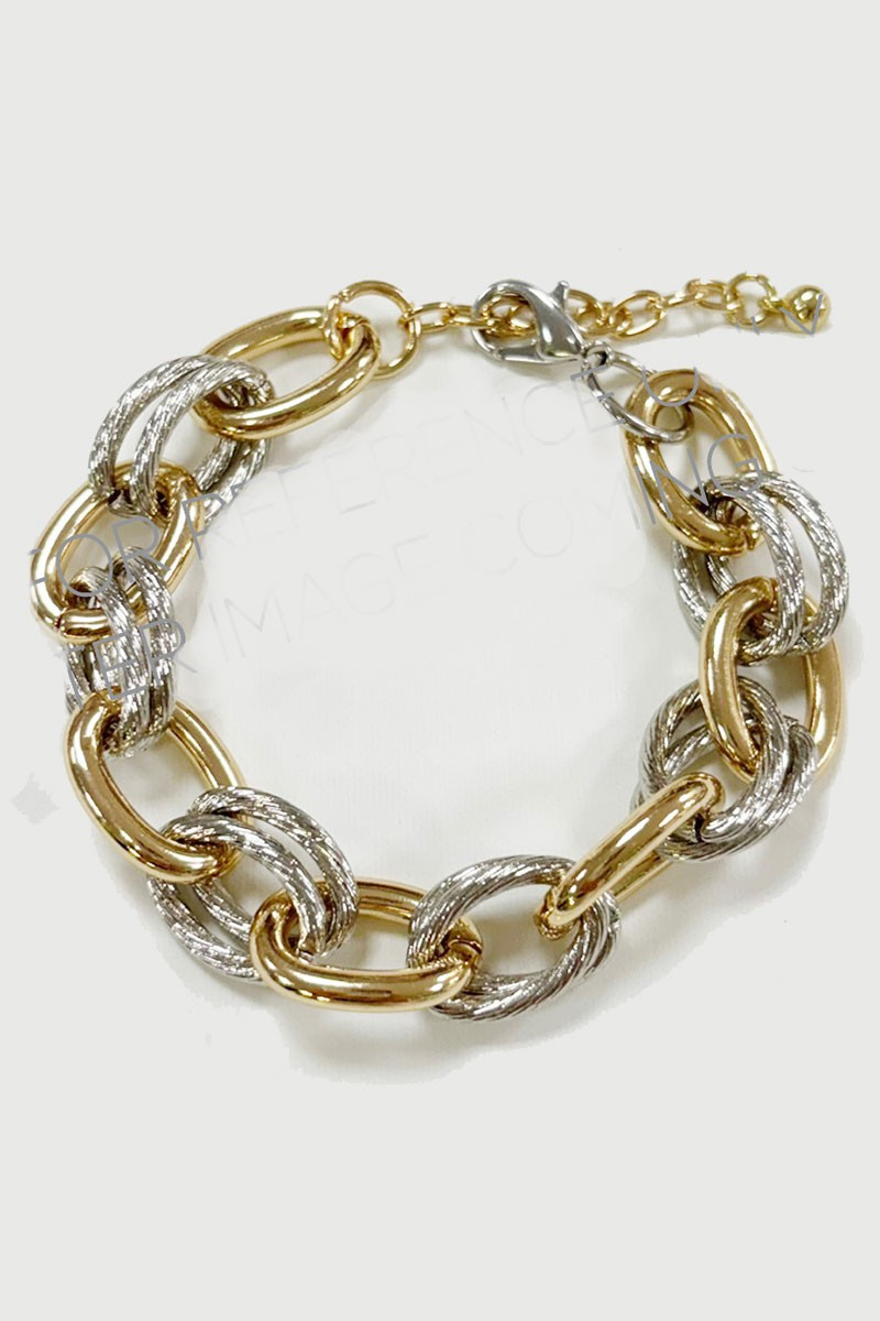 Two Tone Mini Double Rope Chain Bracelet