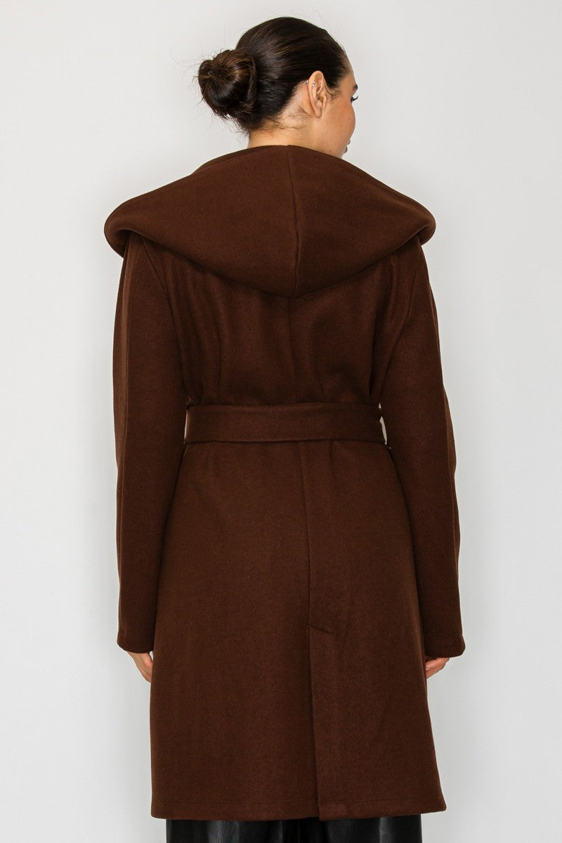 Double Breasted Coat - Chocolate