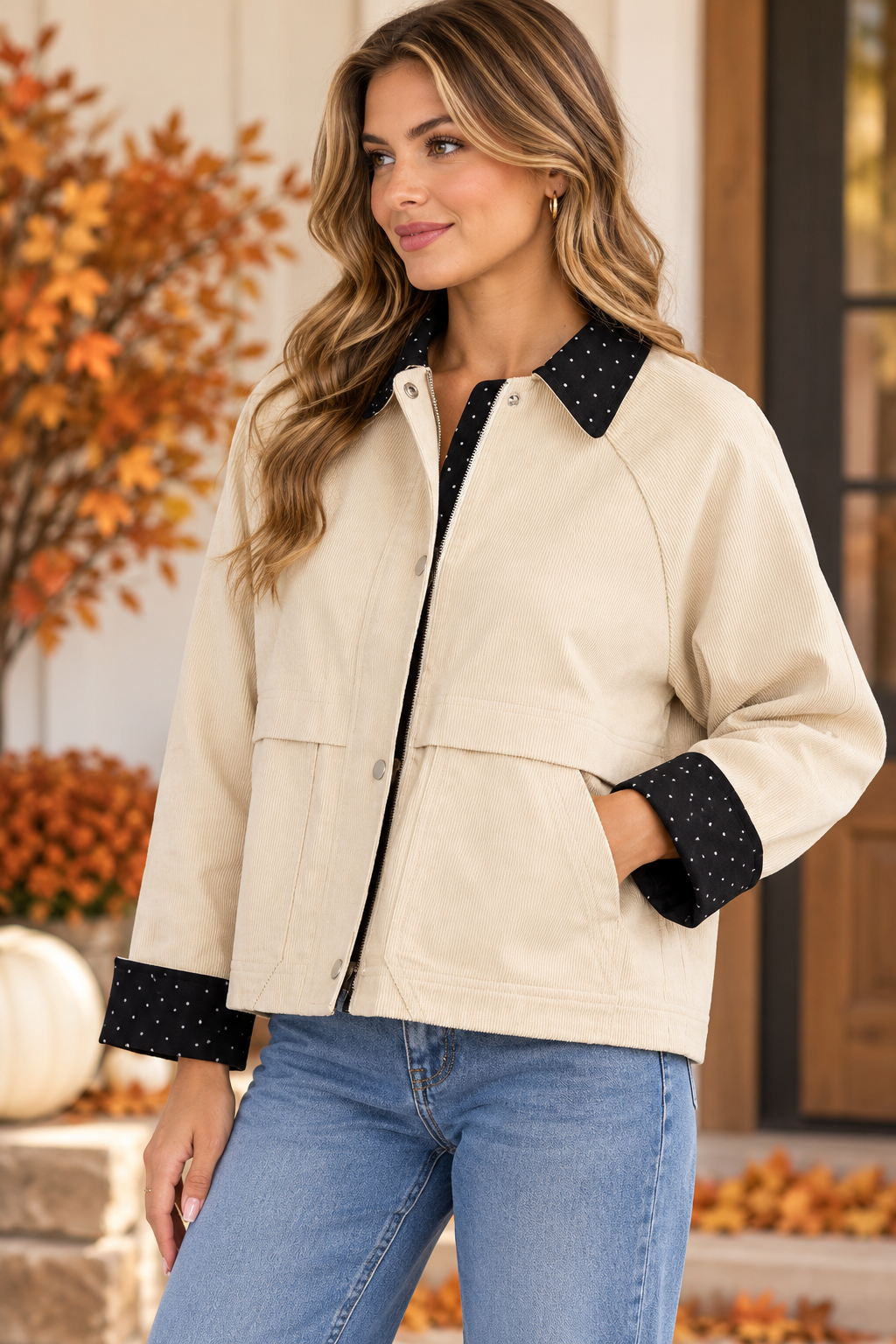 Ivory Dot Charm Jacket