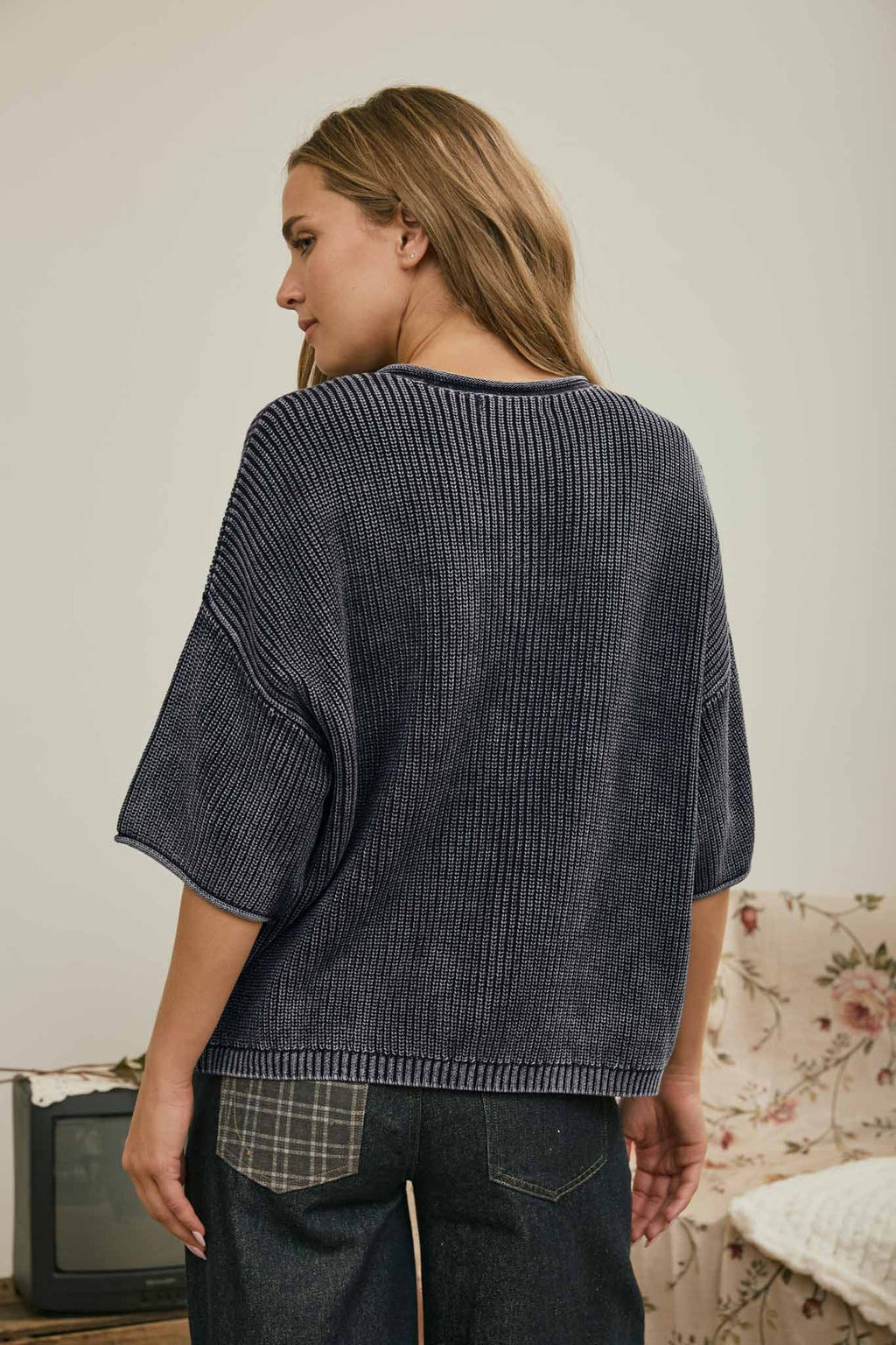 Willow Washed Ribbed Cardigan