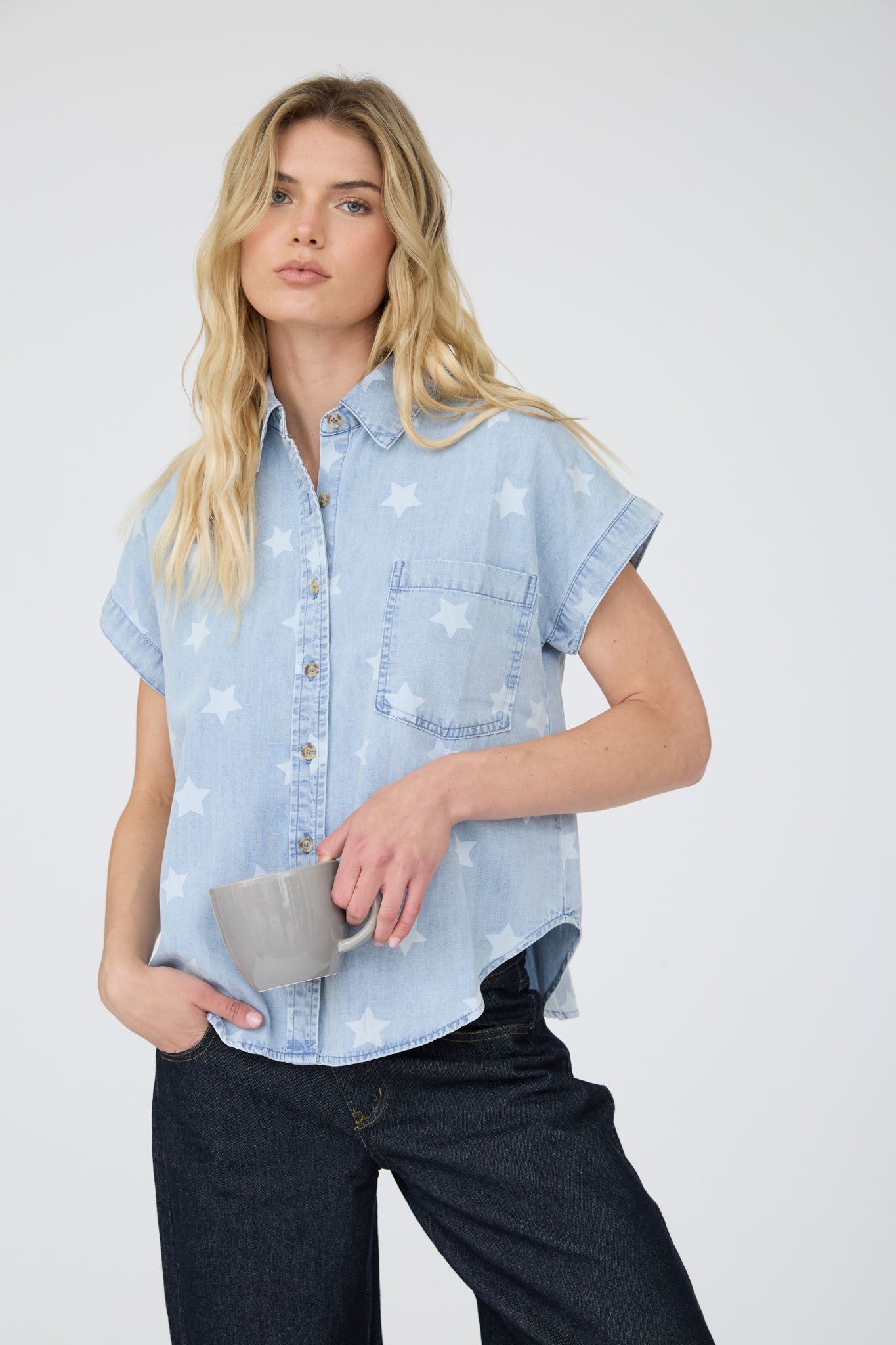 Starstruck Denim Button-Up
