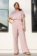 Luxe Bloom Jumpsuit - Mauve