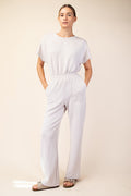 Luxe Bloom Jumpsuit - Mocha Cream