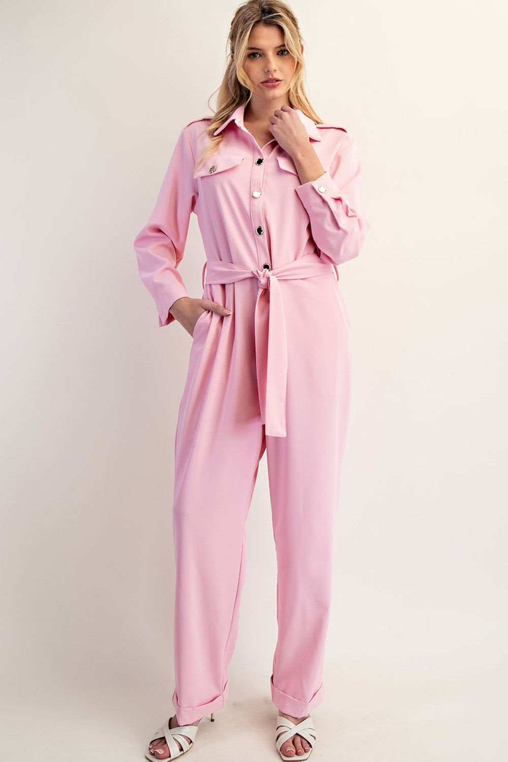 Blush & Button Jumpsuit