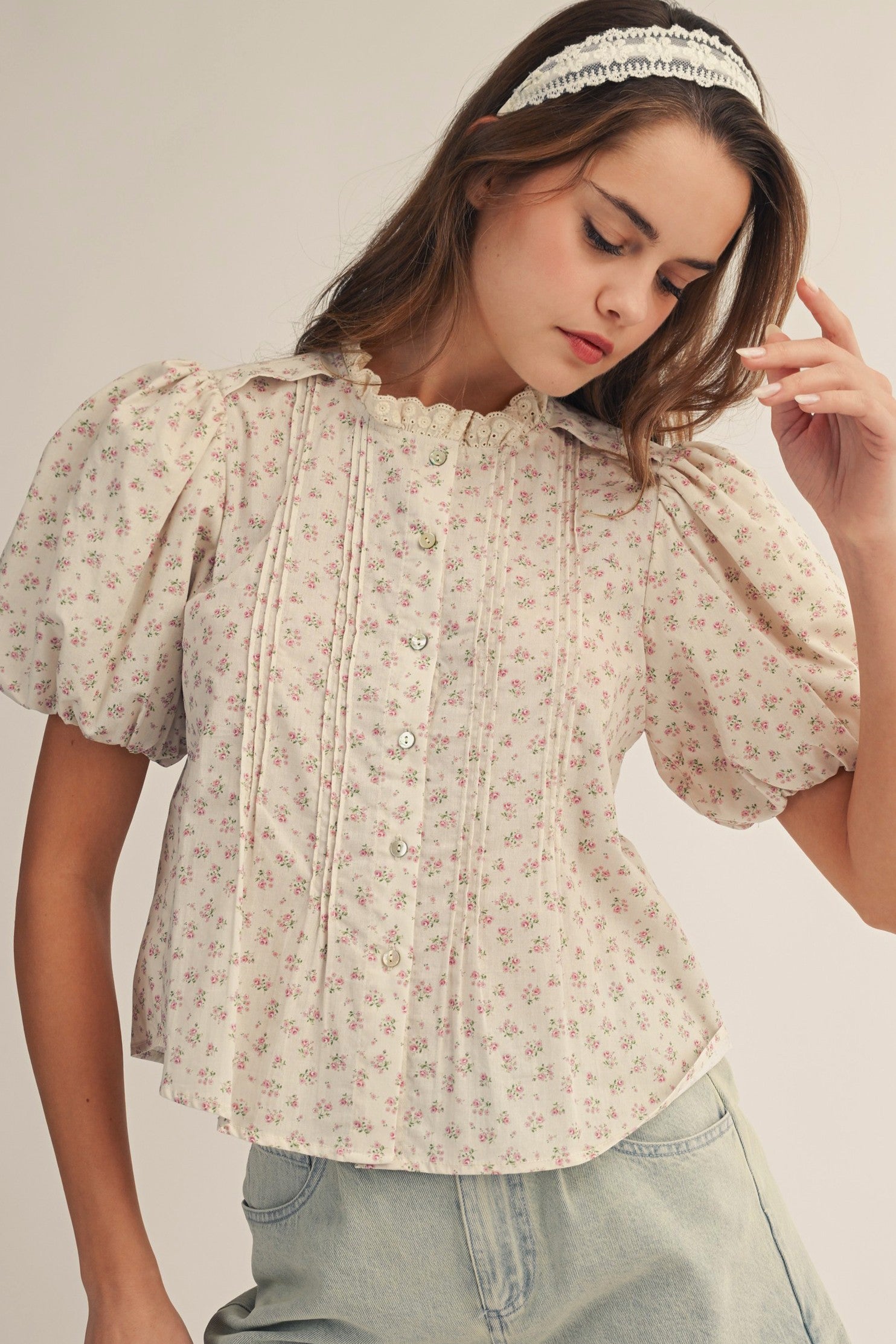 Rosalie Pintuck Blouse