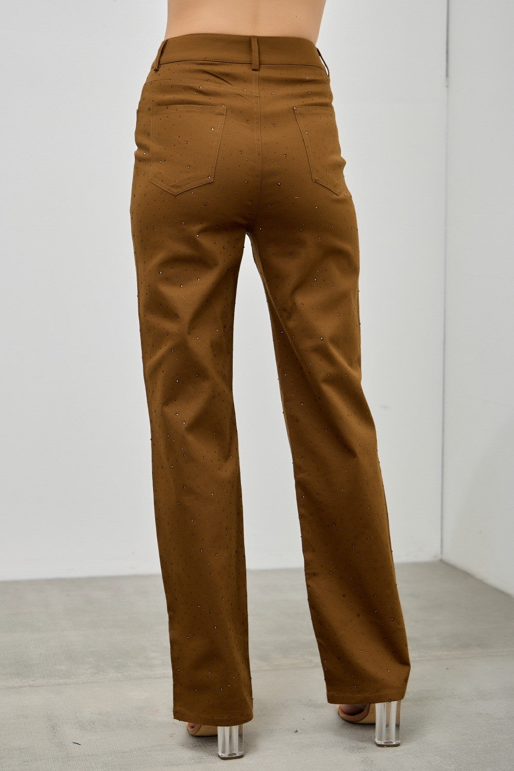 Rhinestone Wide Leg Jeans