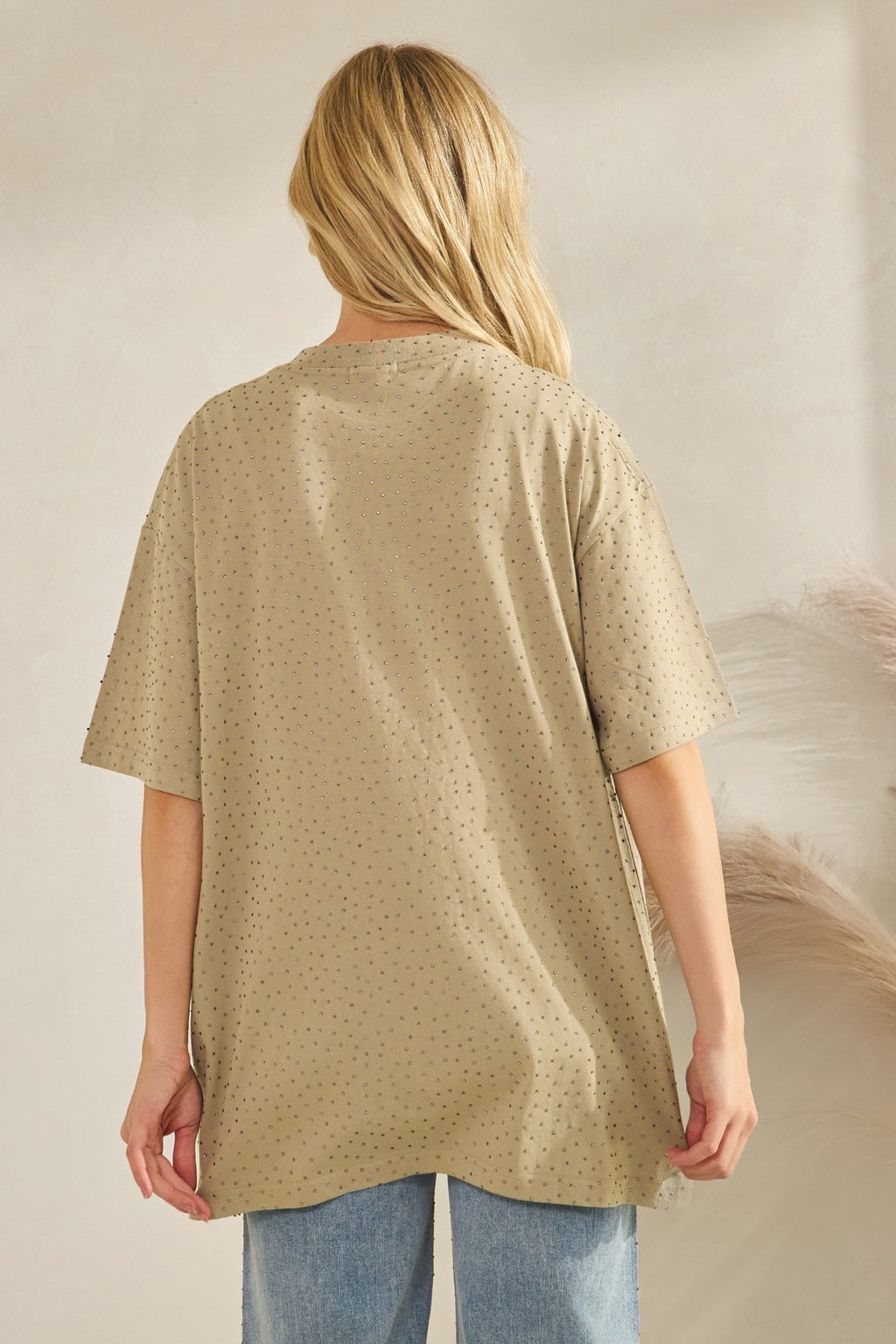 Oversize Embellished Tunic Top