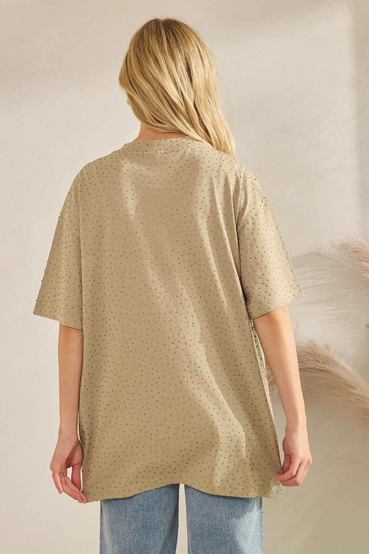 Oversize Embellished Tunic Top