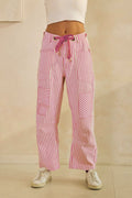 Striped Jeans - Pink