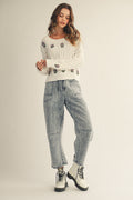 Vintage Wash Barrel Jeans