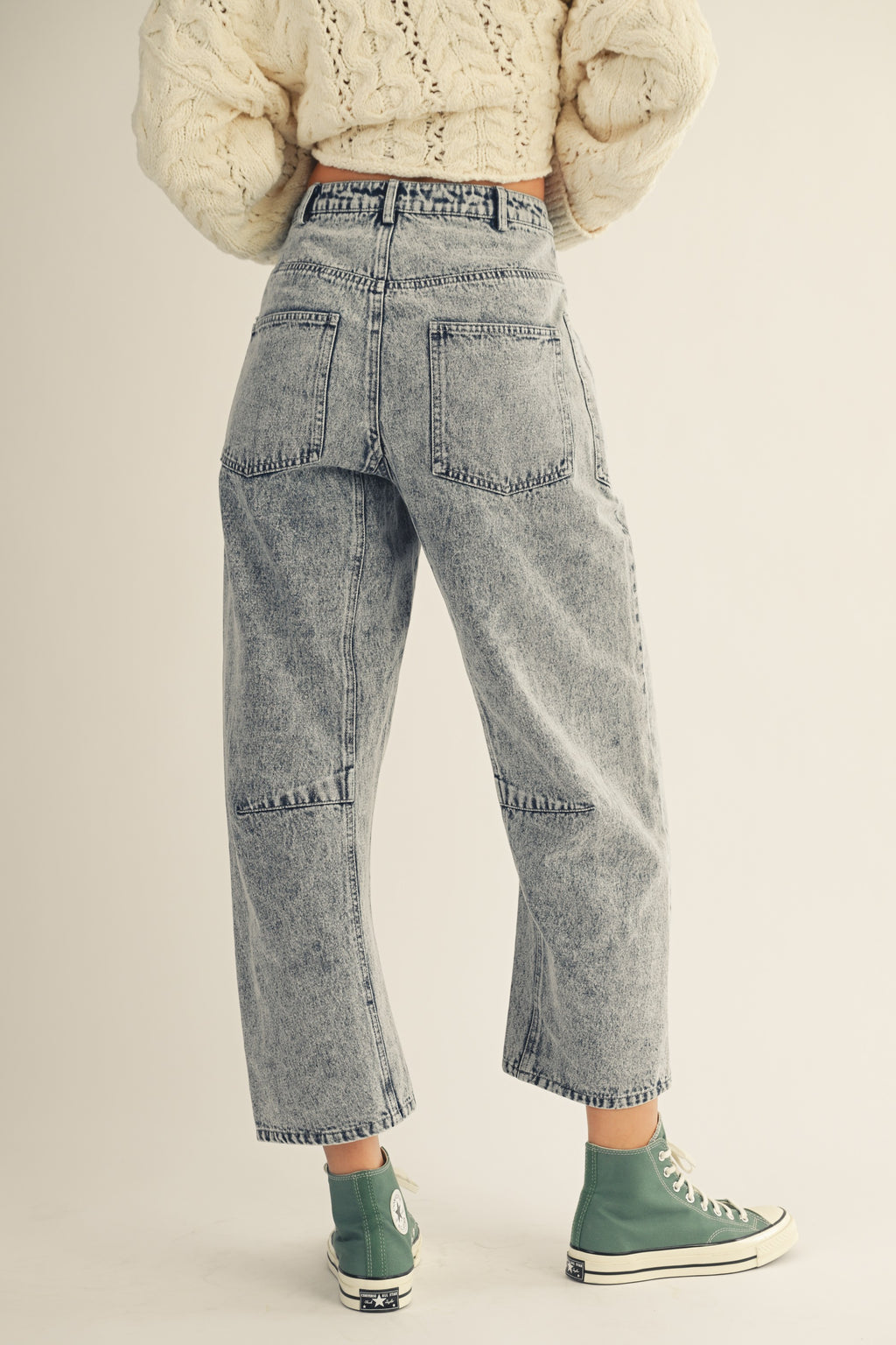 Vintage Wash Barrel Jeans