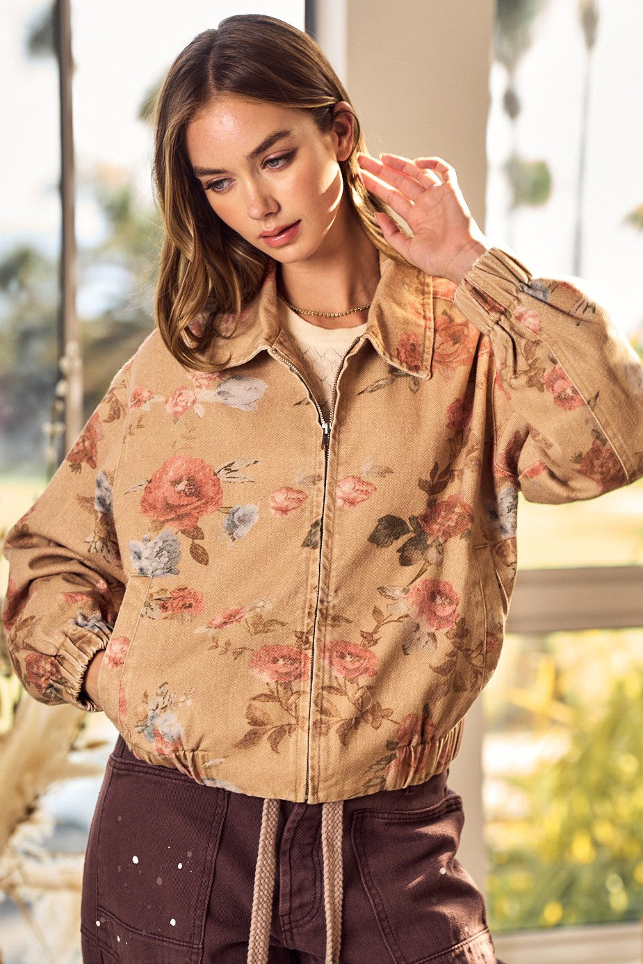 Floral Denim Jacket