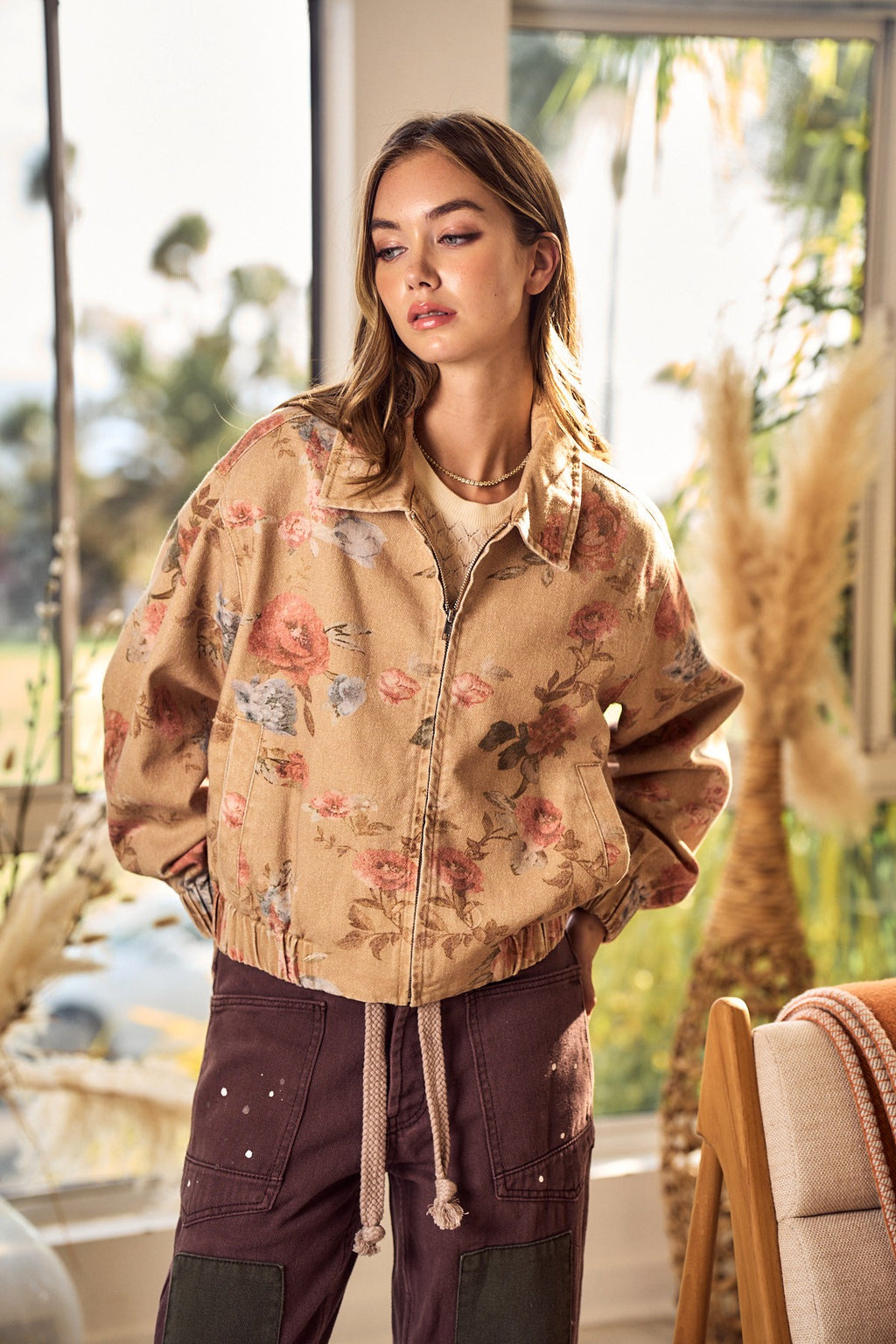 Floral Denim Jacket