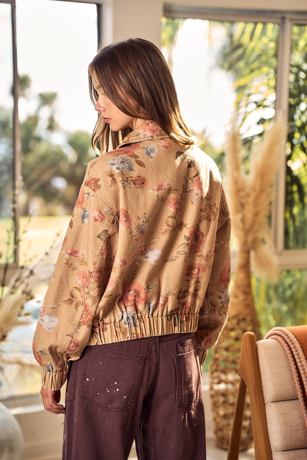 Floral Denim Jacket