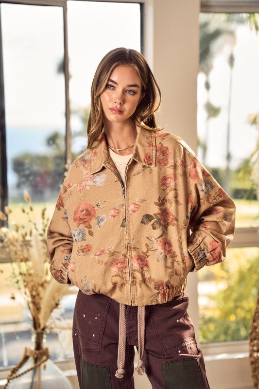 Floral Denim Jacket